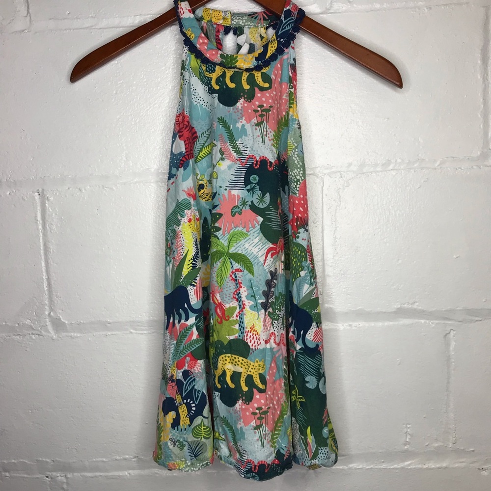 Deux Par Deux Girls Size 6 Cheetah Animal Print Sleeveless Dress